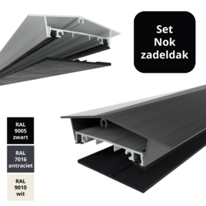 Klemprofielset Nokprofiel Zadeldak – Dakbeglazing