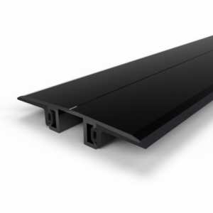 Afdekprofiel 58mm - RAL 9005 zwart - dwarsverbinding glas