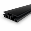 Set Dwarsprofiel Zonnepaneel 58mm glas - zwart Ral 9005 - incl. glasrubbers