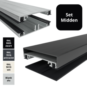 Klemprofielset Midden 78 mm – Profiel voor Dakbeglazing