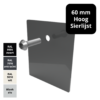Eindschotje 60 mm sierlijst – hoog – RAL gecoat – inclusief RVS schroef 2 Eindschotje 60 mm sierlijst – hoog – RAL gecoat – inclusief RVS schroef