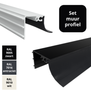 Profielset Muurprofiel 58 mm – Aansluitprofiel Dakbeglazing
