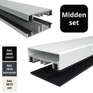 Klemprofielset Midden 58 mm – Profiel voor dakbeglazing