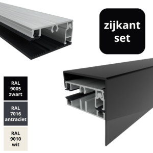 Klemprofielset Zijkant 58 mm – Profiel voor dakbeglazing