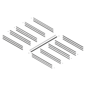 Alternative view of Compleet profielsysteem op maat - profielsysteem Lichtstraat Zadeldak- 58 mm profielen met oplegrubber - excl. glas
