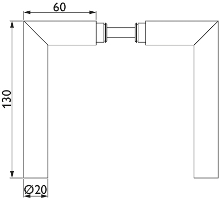 Complete deurbeslagset met toiletslot - Wand/glas - 8-10mm 7 Complete deurbeslagset met toiletslot - Wand/glas - 8-10mm - Afbeelding 6