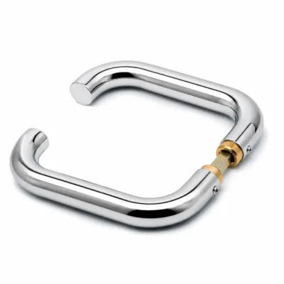 Beslag deurkruk set U-vorm (90°) RVS - chroom design