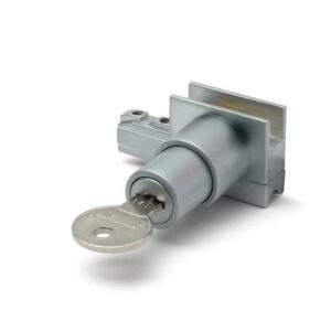Schuifdeurslot aluminium - mat verchroomd
