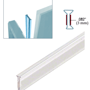 Transparante verbindingsstrip 90° glas-glas – 3,05 meter